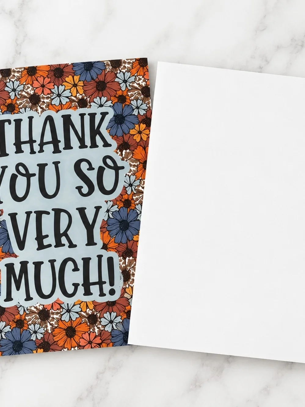 40 Pack Thank You Package Insert Cards | Small Business Order Insert Brown Black